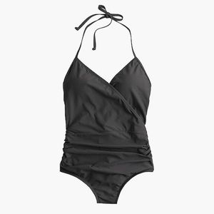 J. Crew Halter Wrap One-Piece Swimsuit